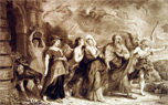 The Flight of Lot from Sodom ~ Rubens Antique Art Print