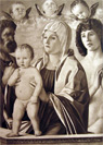 Madonna with St. Peter & St. Sebastian ~ Bellini Antique Print
