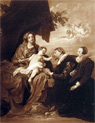 Madonna & Donors ~ Anthony Van Dyck Antique Print