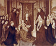 Virgin & Child with Floreins Family ~ Memling Antique Print