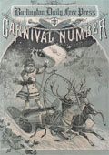 1886 Burlington Free Press Cover ~ Antique Print ~ Winter Carnival