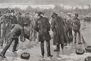 1886 Sport of Curling ~ Antique Print & Article