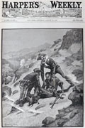 1886 Frederic Remington Rescue of Corporal Scott ~ Harper's Weekly Cover Print