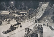 1886 NY Polo Grounds Toboggan Slide ~ Antique Print & Article