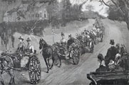1886 Lenox, MA "Tub Parade" ~ Antique Print