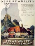 1922 Atlas Cement Ad ~ Ardsley, NY Home
