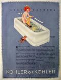 1923 Kohler Bathtub Ad ~ Little Girl in Tub