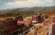 Higgins Ave. & Business Section Postcard ~ Missoula, MT