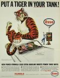 1964 Esso Ad ~ Tiger In Your Tank ~ It's in the Gasoline