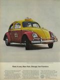 1964 Volkswagen VW Beetle Ad ~ Taxi Cab