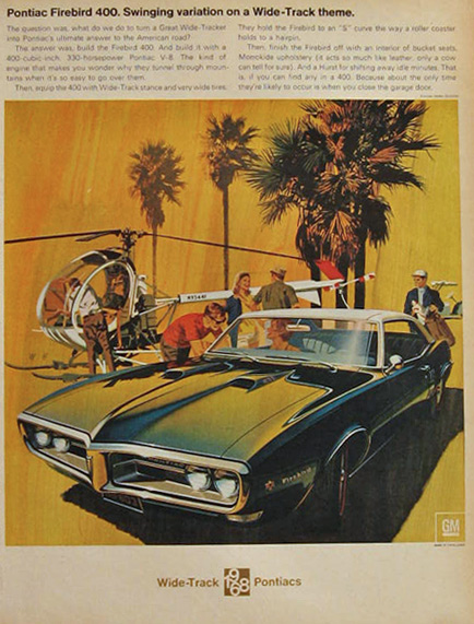 1968 Pontiac Firebird 400 Ad VK AF Art