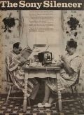 1968 Sony 8" TV with Earphone Ad ~ The Silencer