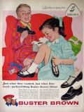 1959 Buster Brown Shoes Ad ~ Muskie, Hi-Fi Styles