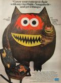 1967 UniRoyal Naugahyde Vinyl Fabric Ad ~ Nauga Doll