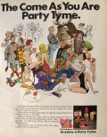 1971 Party Tyme Cocktail Mixes Ad ~ Mort Drucker Art