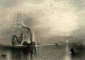 The Fighting Temeraire Battleship ~ Antique Print