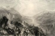 1864 View of Heidelberg Germany Antique Print ~ J.M.W. Turner