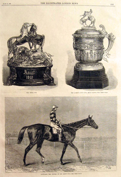 1867 Ascot Cup Winner Lecturer Antique Print