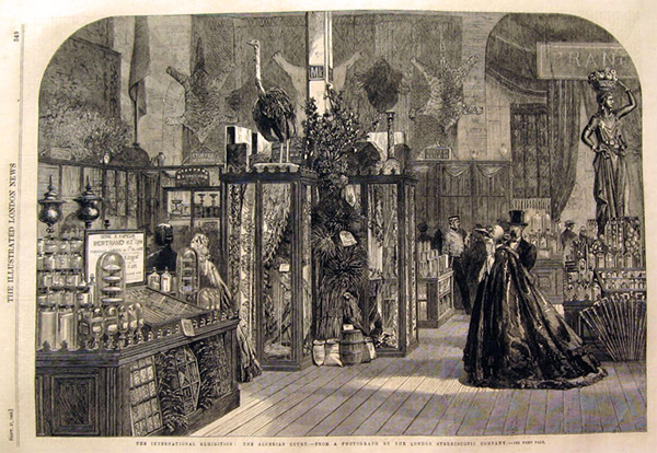 Algerian Court at London International Exhibition Antique Print