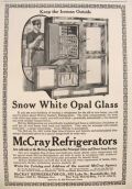 1916 McCray Refrigerator Ad ~ White Opal Glass