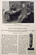 1896 Inventor John Worrel Keely ~ Article, Photos