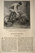 1897 Champion Cyclist Jimmy Michael ~ Article, Photos