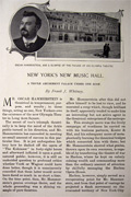1896 Hammerstein's New Olympia Theatre, NYC ~ Article, Photos