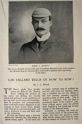 1897 Harvard Rowing Coach Robert C. Lehmann Article, Photos