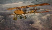 1918 WWI Aerial Gunner on Bomber Plane Print