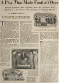 1928 How the "Forward Pass" Changed Football ~ Article & Photos