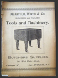 1900 McArthur Wirth & Co. Butcher Supplies Catalog ~ Syracuse, NY
