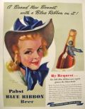 1940 Pabst Blue Ribbon Ad ~ Bradshaw Crandell