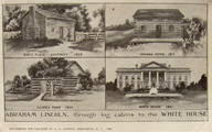 Abraham Lincoln Log Cabins to White House Postcard