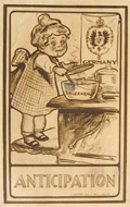 AnticipationóGerman Girl with Sauerkraut Postcard