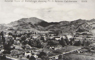 Calistoga, Mt. St. Helena Birdseye View Postcard