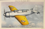 Curtiss Dive Bomber SB2C-1 Postcard