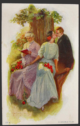 Alfred James Dewey A Double Play Postcard