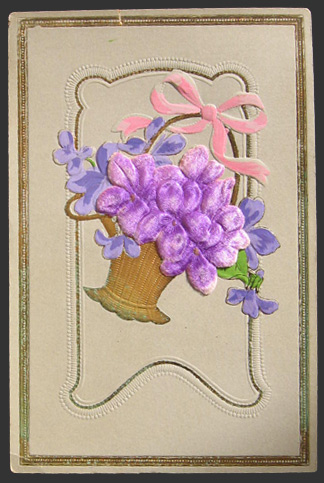 Velvet Purple Flowers Postcard