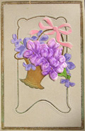 Velvet Purple Flowers Postcard