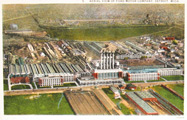 Aerial View Ford Motor Co. Highland Park MI Postcard