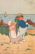 May Gladwin Little Hollander Series Postcard