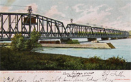 Davenport, IA Government Bridge Vintage Postcard