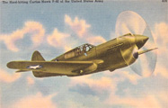 Curtiss Hawk P-40 Postcard