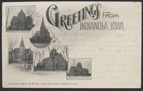 Greetings from Indianola, IA Postcard