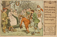 Randolph Caldecott Postcard ~ Come Lasses and Lads