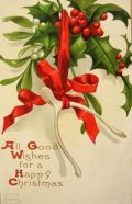 Ellen Clapsaddle Christmas Postcard ~ Wishbone