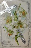 Easter Greeting Lily & Cross Postcard