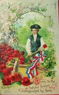 Veenfliet George Washington & Hatchet Patriotic Postcard