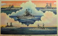 WWII U.S. Navy Ships Postcard