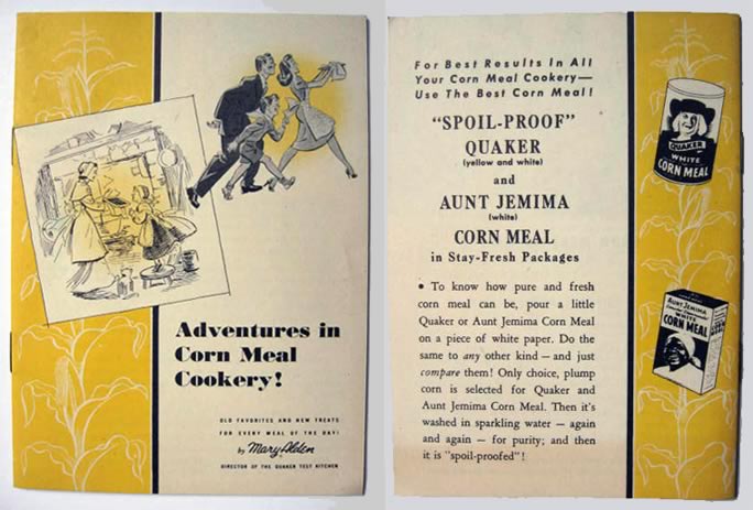 Vintage Corn Meal Cookery Recipe Booklet